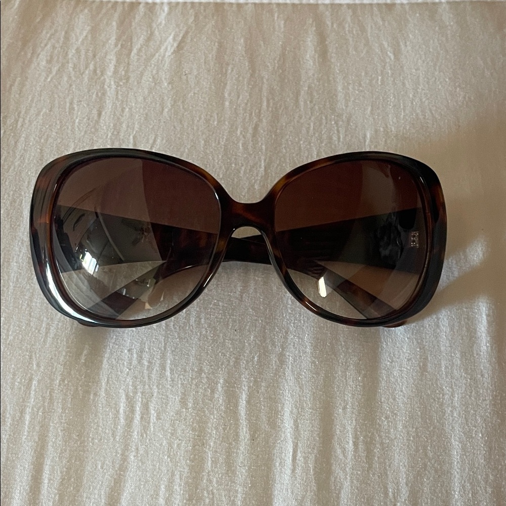 Calvin Klein Brown Oversized Sunglasses